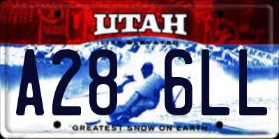 UT license plate A286LL
