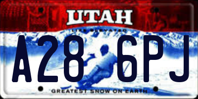 UT license plate A286PJ
