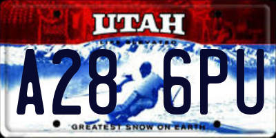 UT license plate A286PU