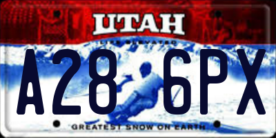 UT license plate A286PX