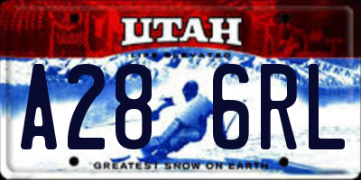 UT license plate A286RL