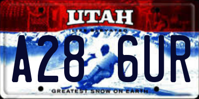 UT license plate A286UR