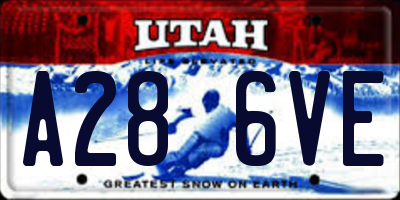 UT license plate A286VE