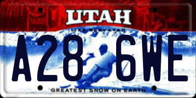 UT license plate A286WE
