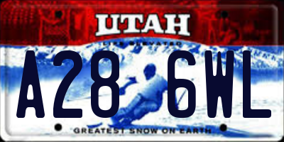 UT license plate A286WL