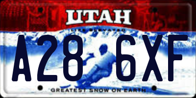 UT license plate A286XF