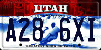 UT license plate A286XI