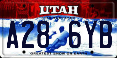 UT license plate A286YB