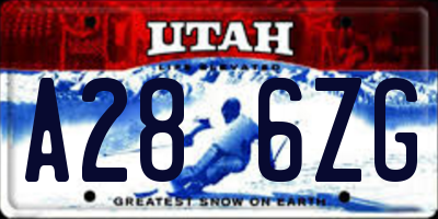 UT license plate A286ZG