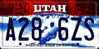 UT license plate A286ZS