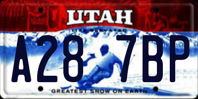 UT license plate A287BP