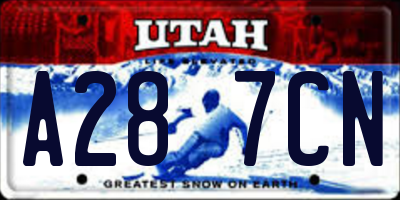 UT license plate A287CN