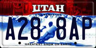 UT license plate A288AP