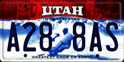 UT license plate A288AS