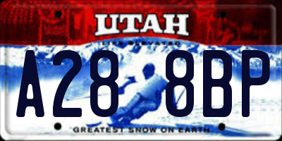 UT license plate A288BP