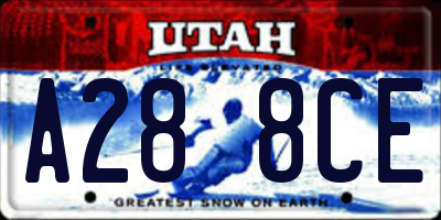 UT license plate A288CE