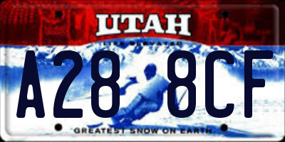 UT license plate A288CF