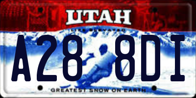UT license plate A288DI