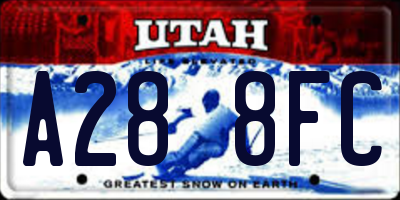 UT license plate A288FC