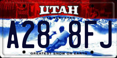 UT license plate A288FJ