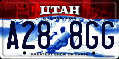 UT license plate A288GG