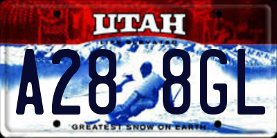 UT license plate A288GL