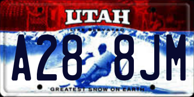 UT license plate A288JM