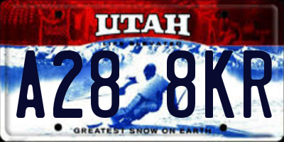 UT license plate A288KR