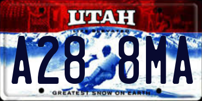UT license plate A288MA