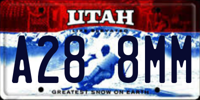 UT license plate A288MM
