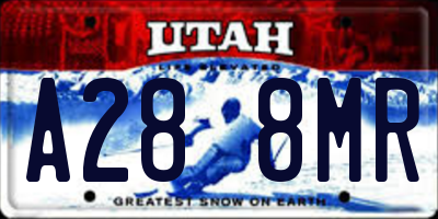 UT license plate A288MR