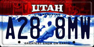 UT license plate A288MW