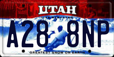 UT license plate A288NP