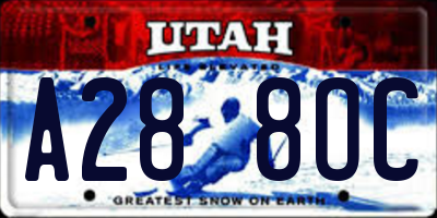UT license plate A288OC