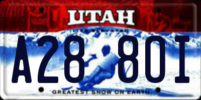 UT license plate A288OI