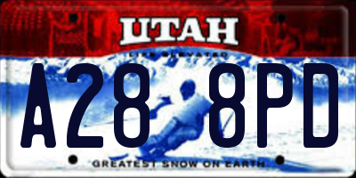 UT license plate A288PD