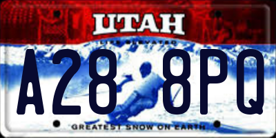 UT license plate A288PQ