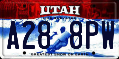UT license plate A288PW