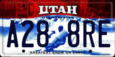 UT license plate A288RE