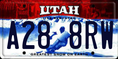 UT license plate A288RW