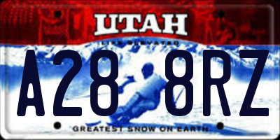 UT license plate A288RZ