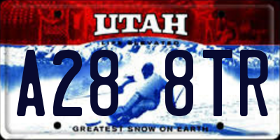 UT license plate A288TR