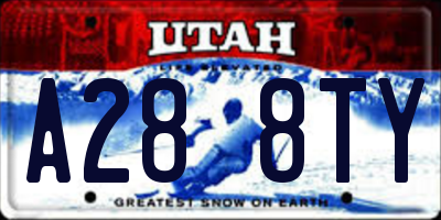 UT license plate A288TY