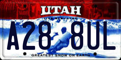 UT license plate A288UL
