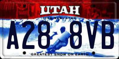 UT license plate A288VB