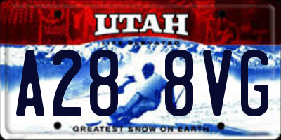 UT license plate A288VG