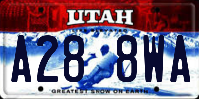 UT license plate A288WA