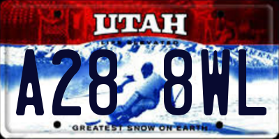 UT license plate A288WL