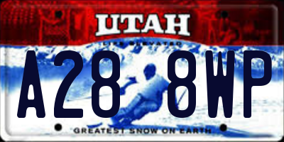 UT license plate A288WP