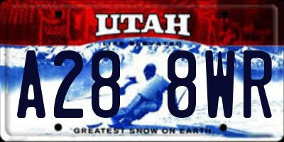 UT license plate A288WR